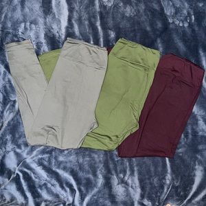 Solid Lularoe Leggings - 3 pair